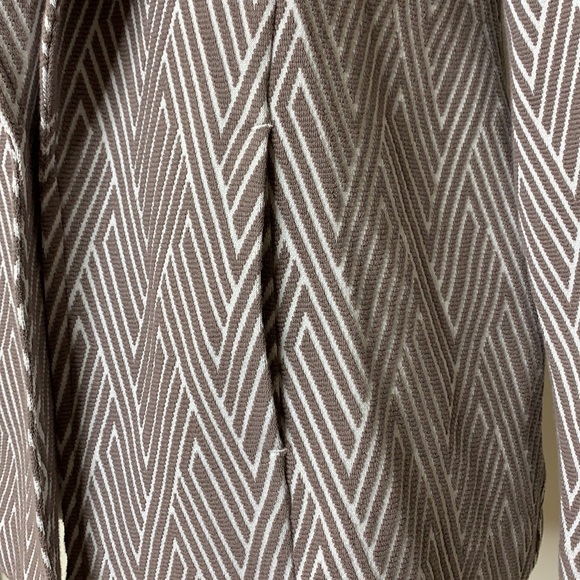 CHICO’S Diamond Pattern Shawl Texas Taupe Jacket S - Picture 2 of 8